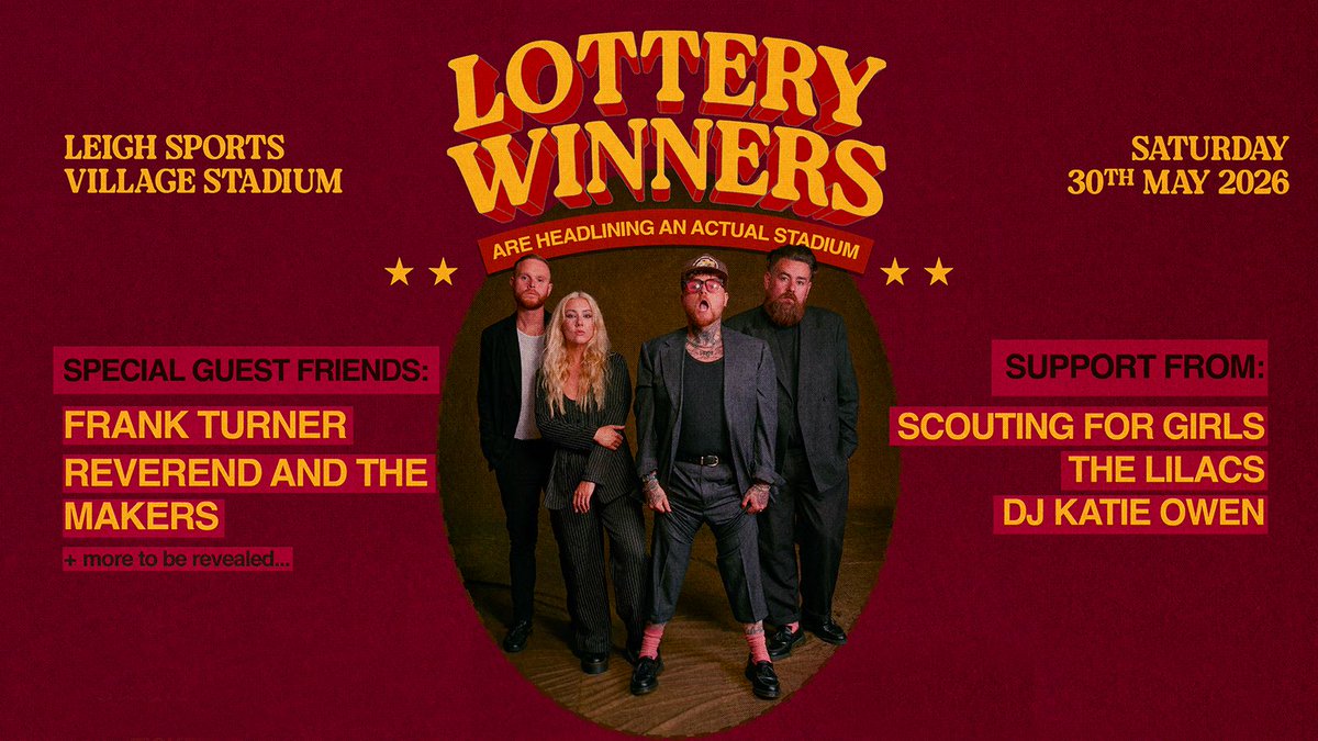 Lottery Winners Announce Biggest UK Show Yet